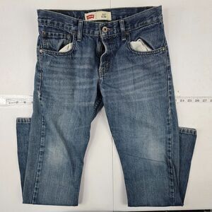 Levi's 513 slim straight jeans boys 18 reg‎ 29x29 blue denim 4929